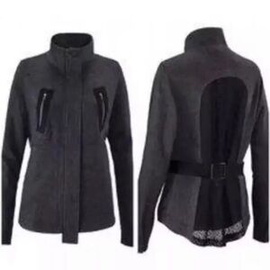 Cabi Love Carol Collection Gray & Black Ponte Jacket | Large